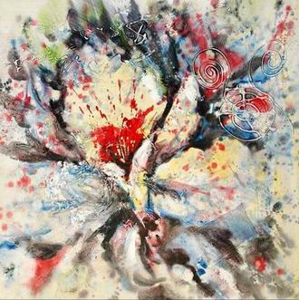 Textured Flowers oil painting